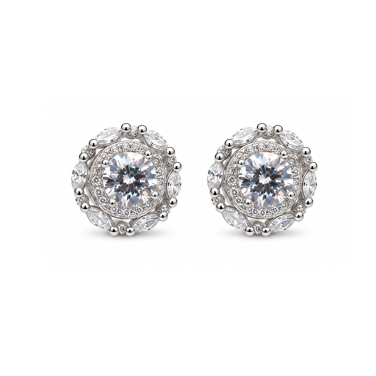 Celestia Halo Stud Earrings