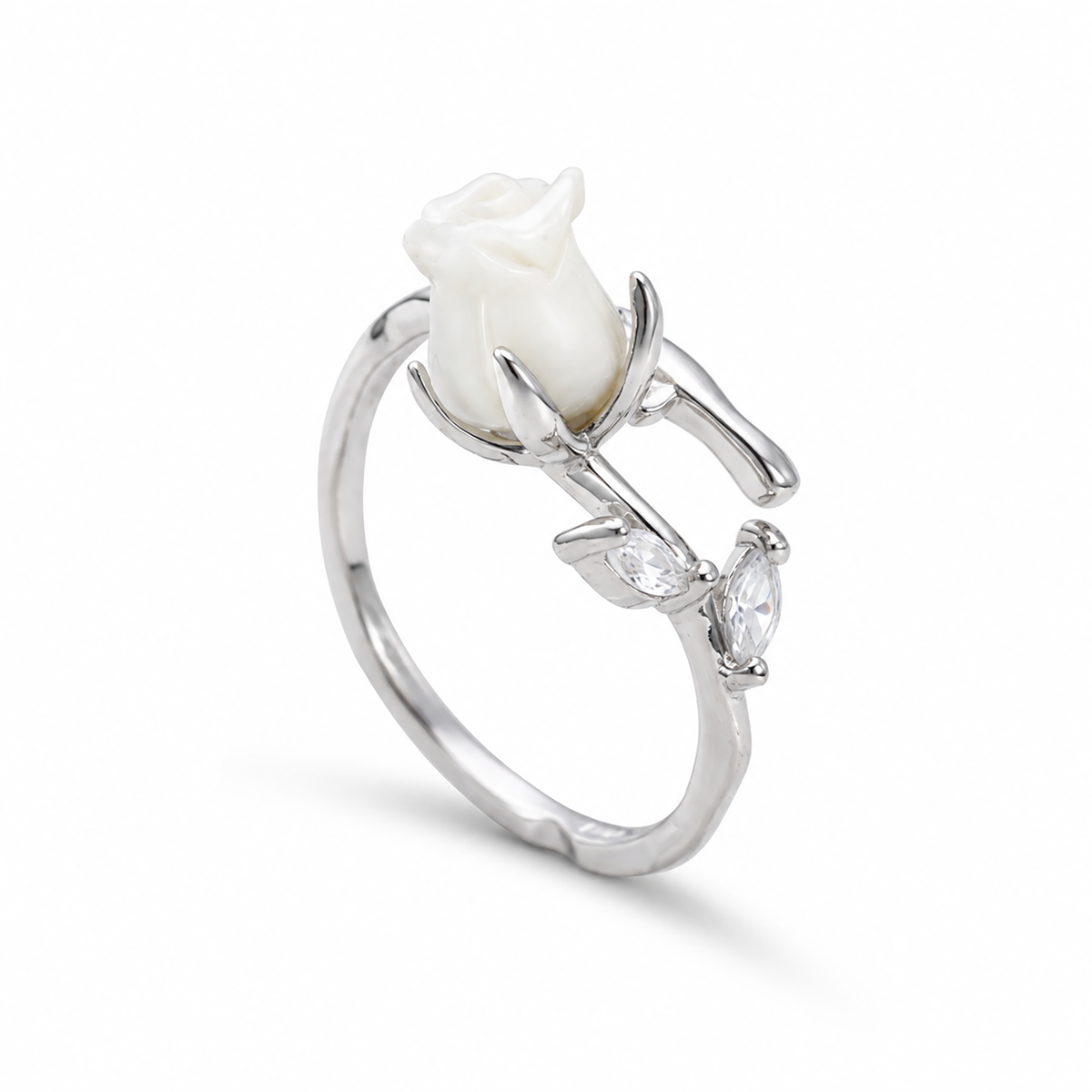 Pearl Blossom Vine Ring
