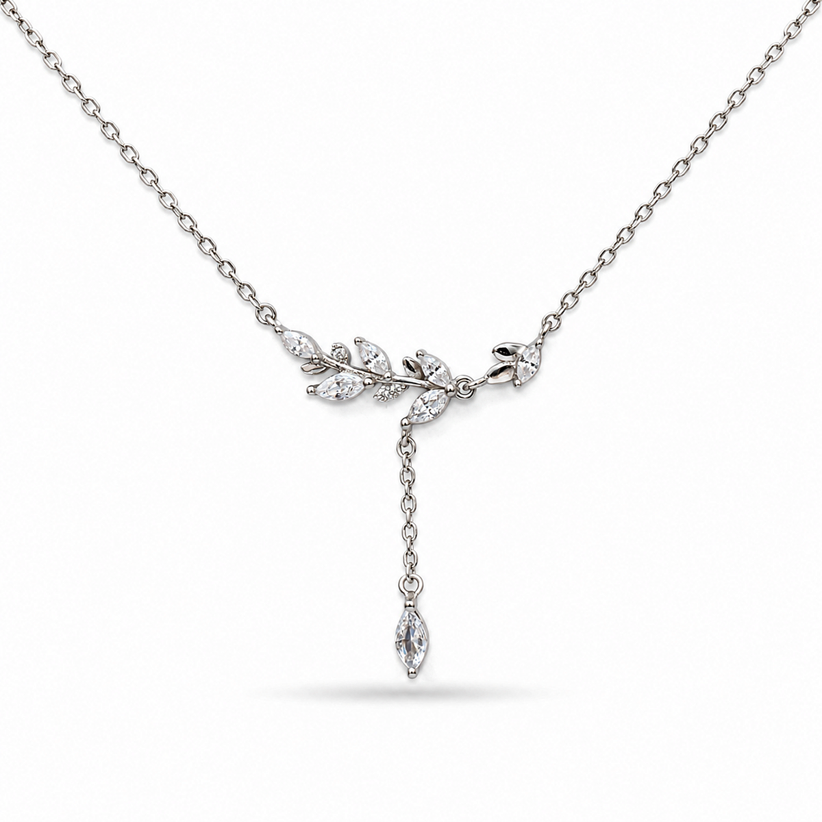 Celeste Leaf Drop Necklace