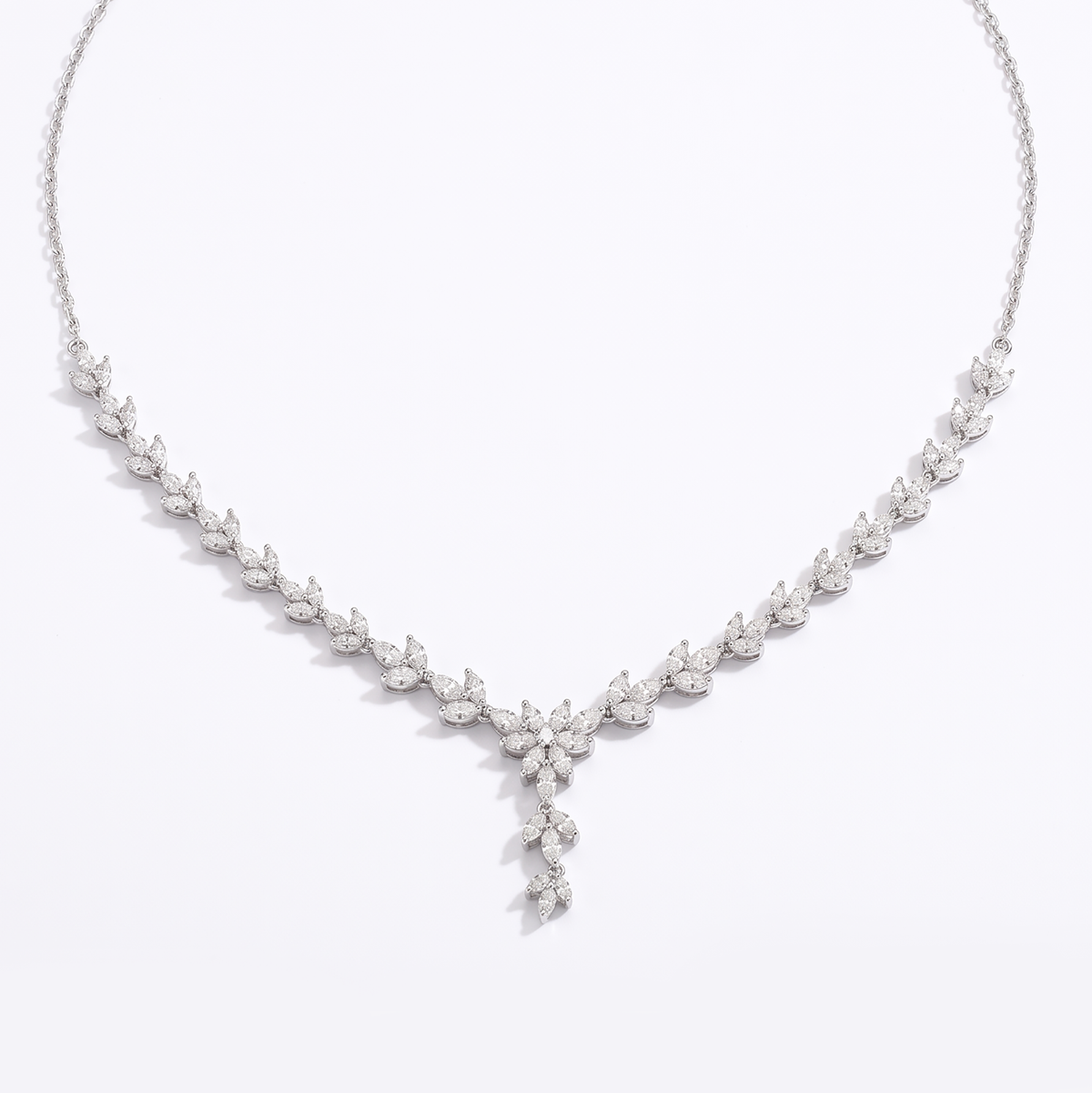 Silvoura Bloom Drop Necklace