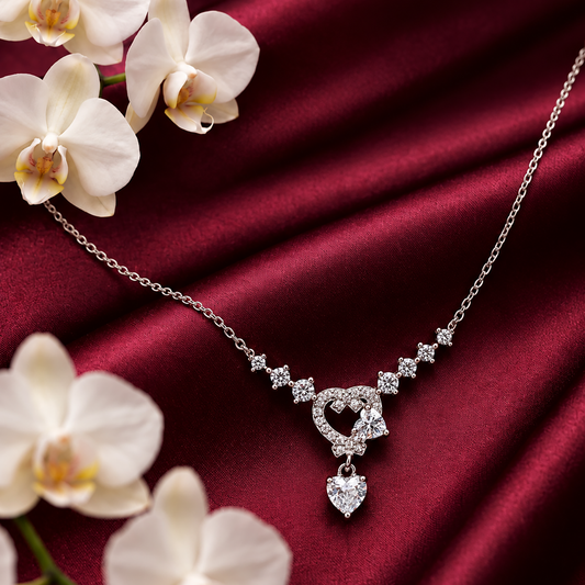 Celestia Heart Drop Necklace