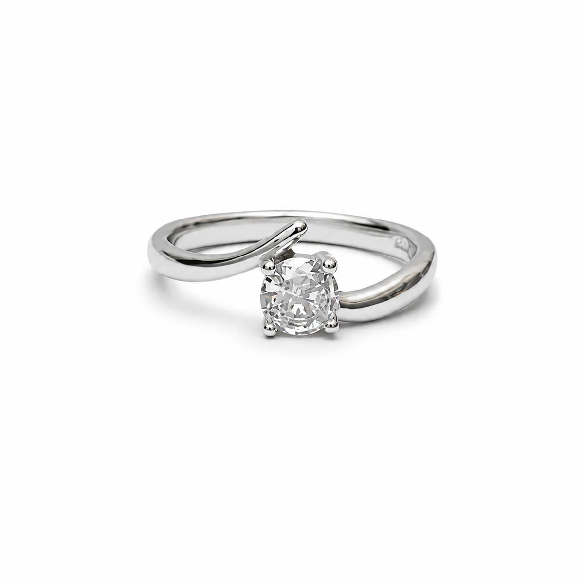 Celeste Solitaire Sterling Silver Ring