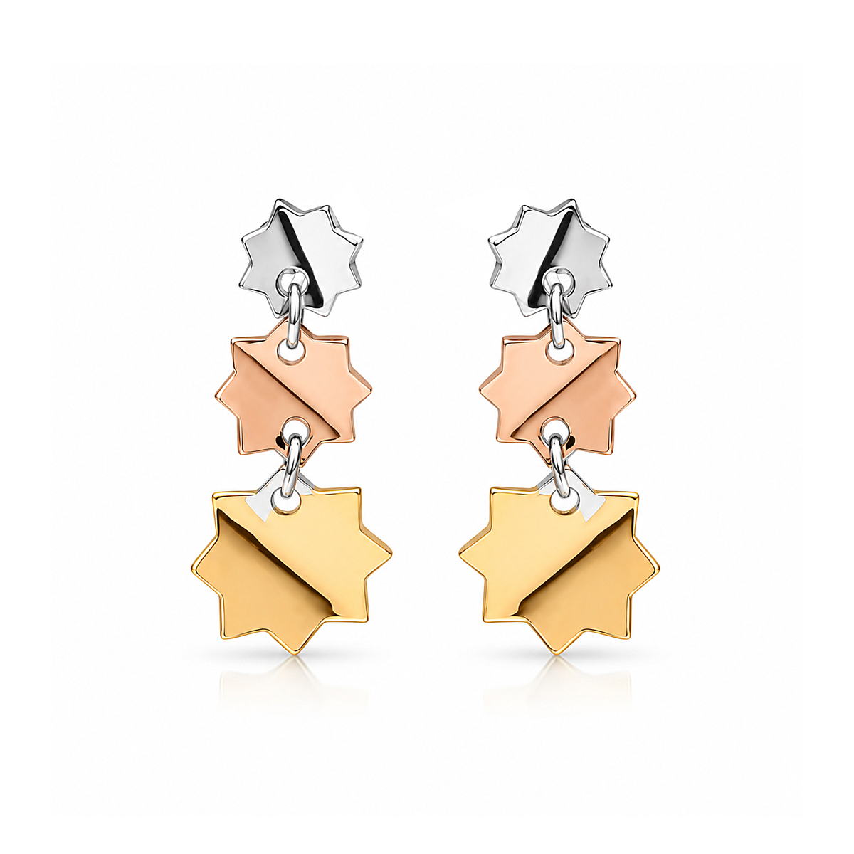 Celestia Triple-Tone Earrings