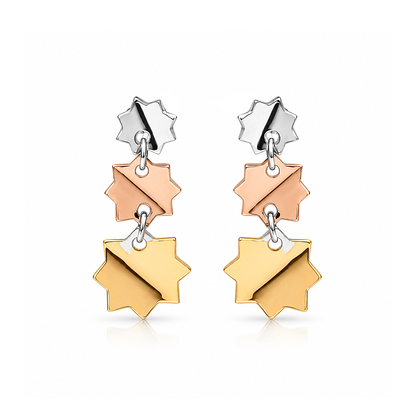 Celestia Triple-Tone Earrings