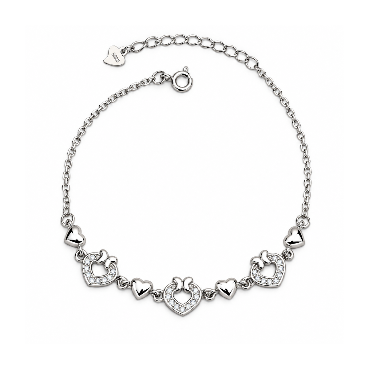 Amore Link Silver Bracelet