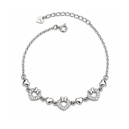 Amore Link Silver Bracelet