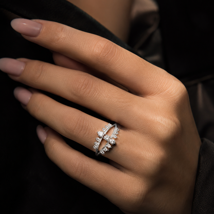 Celeste Crown Halo Ring