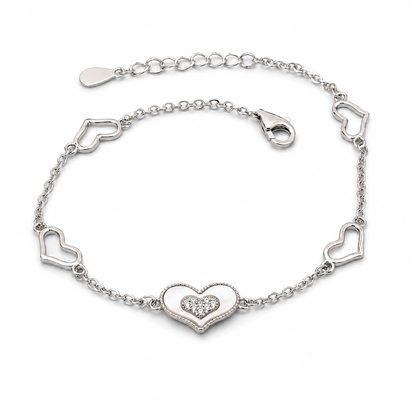 Heartline Silver Bracelet