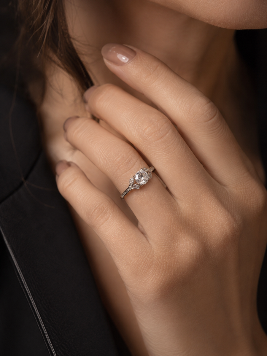 Celeste Embrace Solitaire Ring