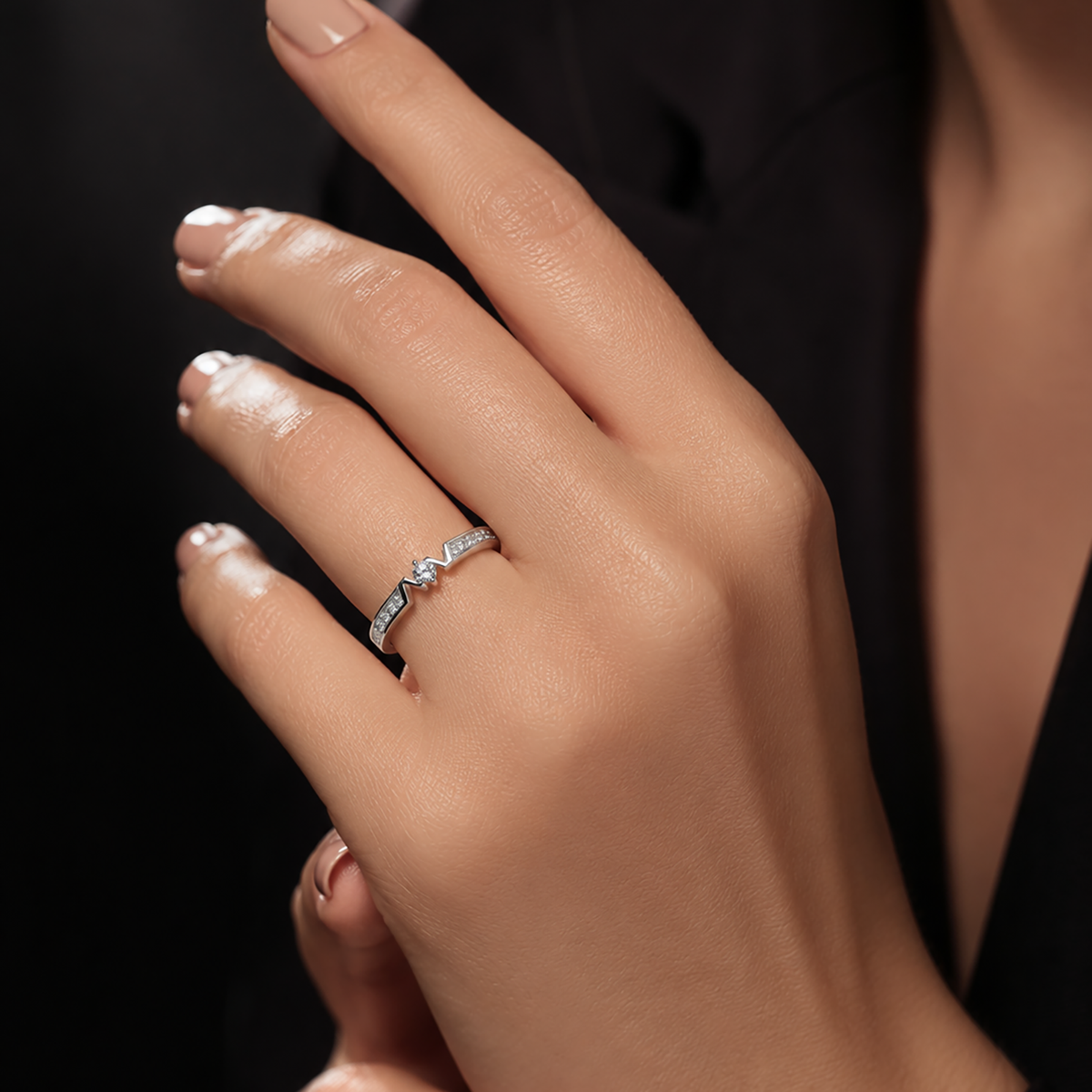 Celestia Sparkle Solitaire Ring