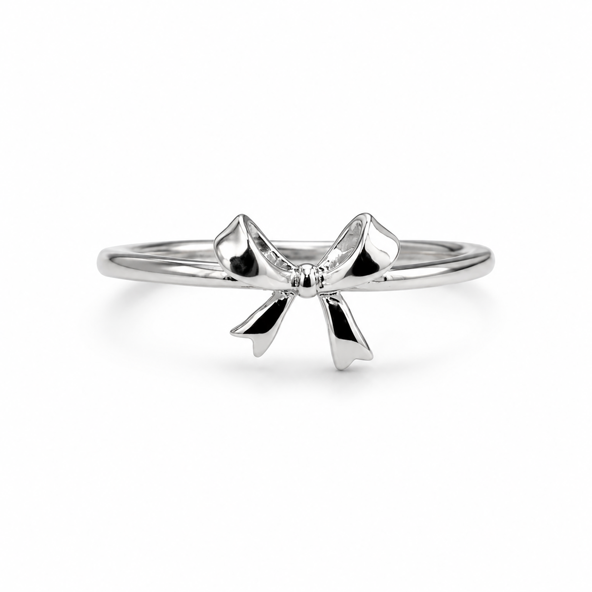Silver Bow Elegance Ring