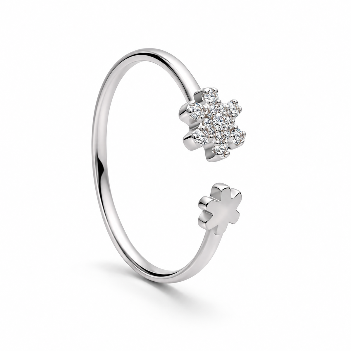 Snowflake Bloom Adjustable Ring