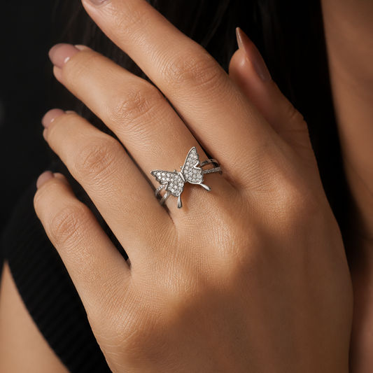 Celeste Butterfly Sterling Silver Ring