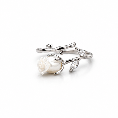 Pearl Blossom Vine Ring