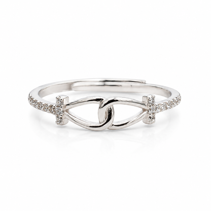 Infinity Embrace Pavé Ring