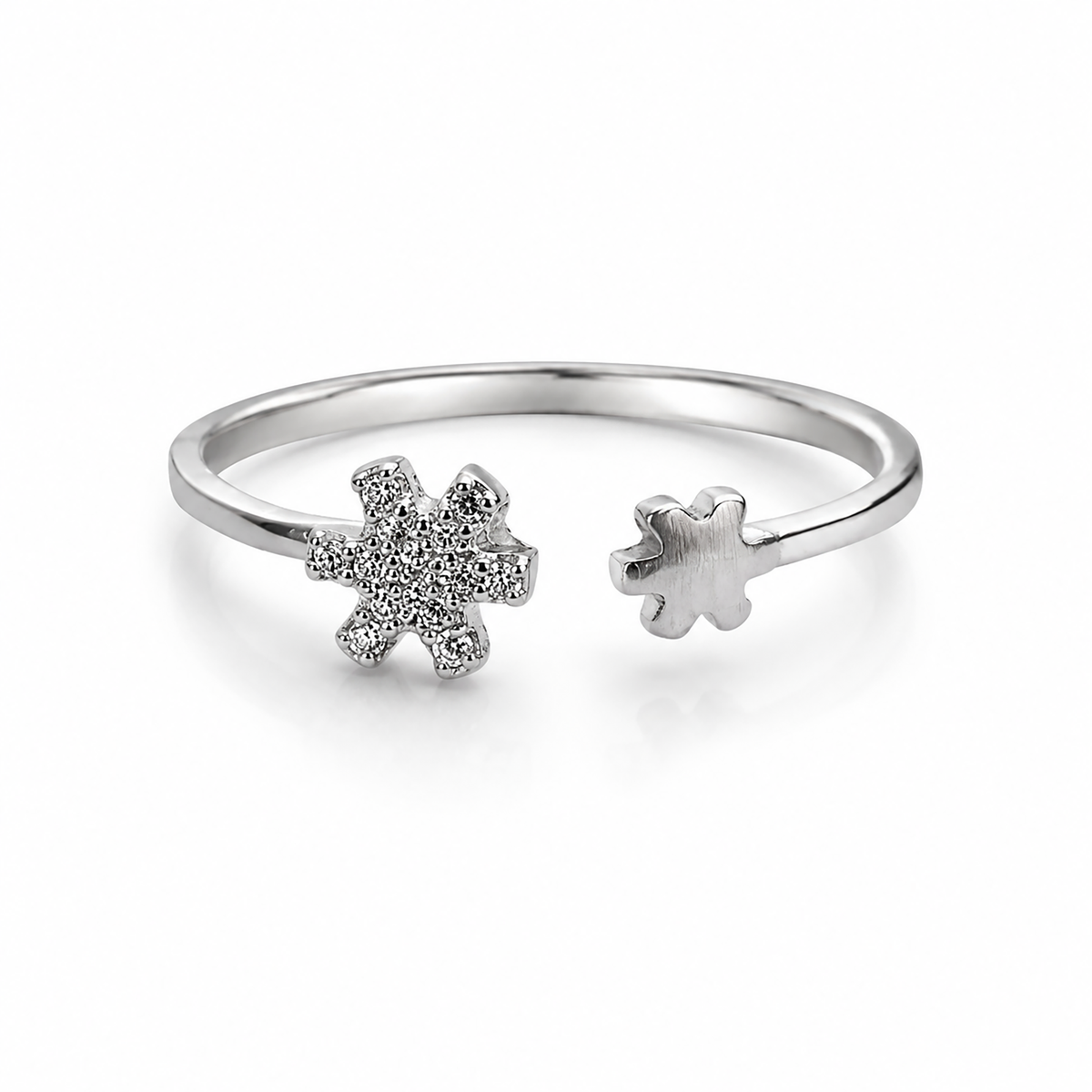 Snowflake Bloom Adjustable Ring