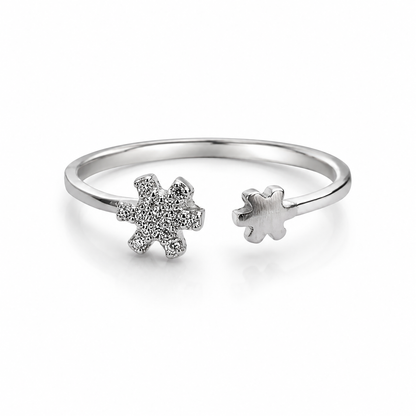 Snowflake Bloom Adjustable Ring