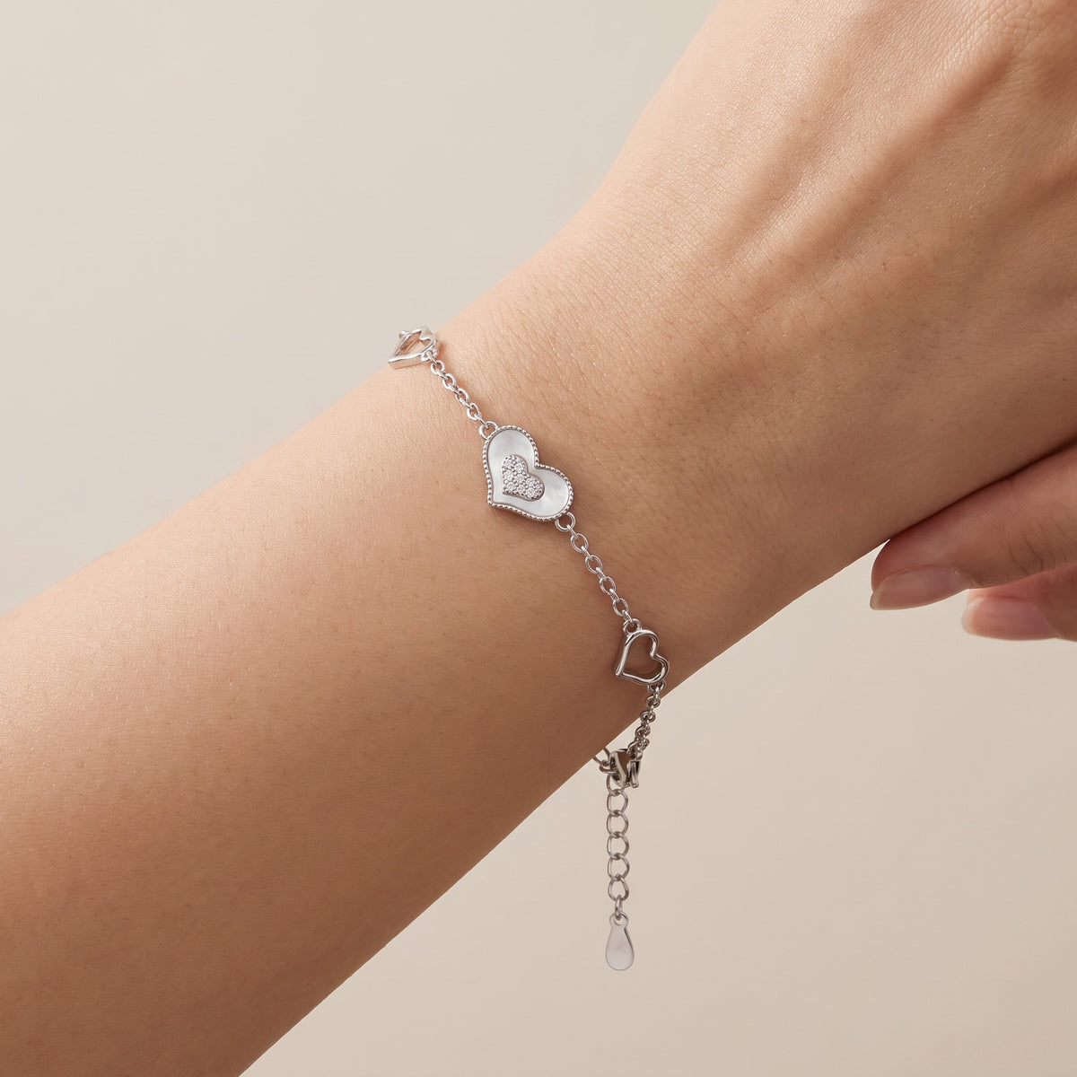 Heartline Silver Bracelet