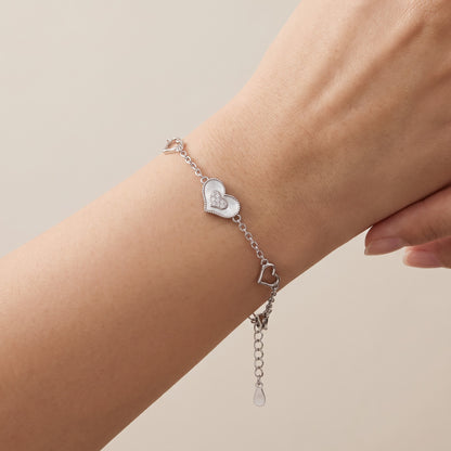 Heartline Silver Bracelet