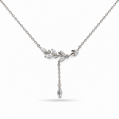 Celeste Leaf Drop Necklace