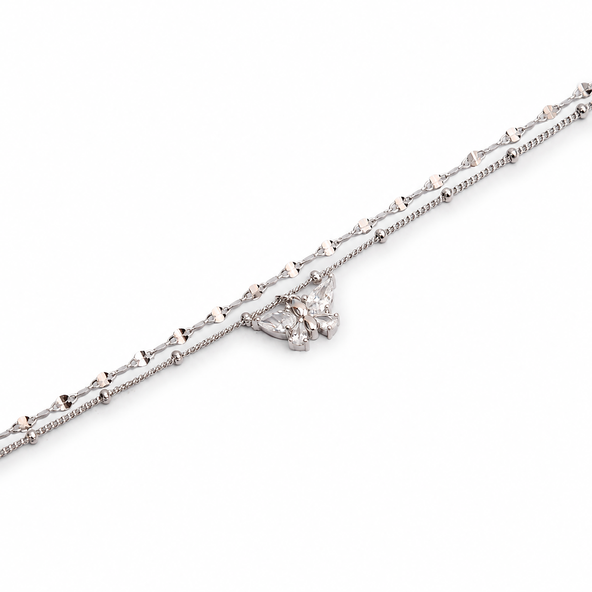 Celestial Butterfly Double-Layer Anklet