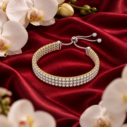 Silvoura Triple Line Bracelet
