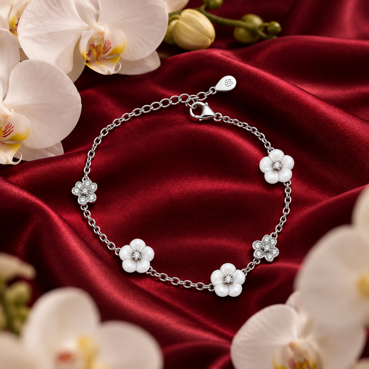 Florelle Bloom Silver Bracelet
