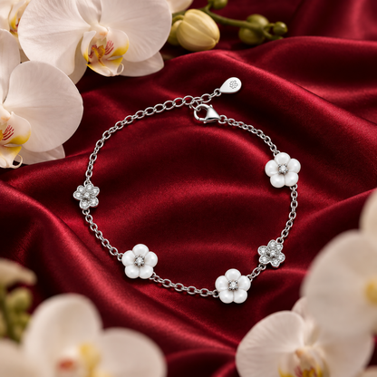 Florelle Bloom Silver Bracelet