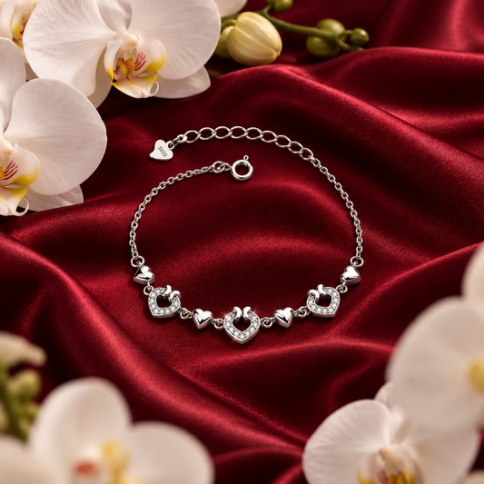 Amore Link Silver Bracelet