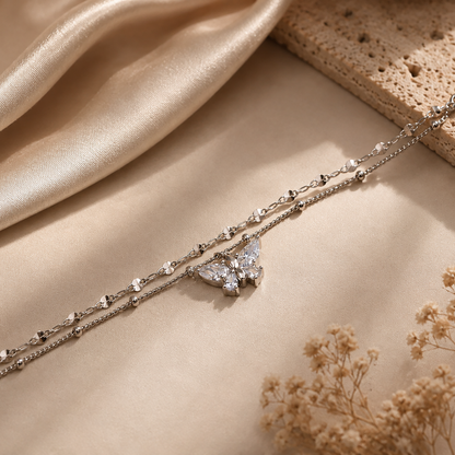 Celestial Butterfly Double-Layer Anklet