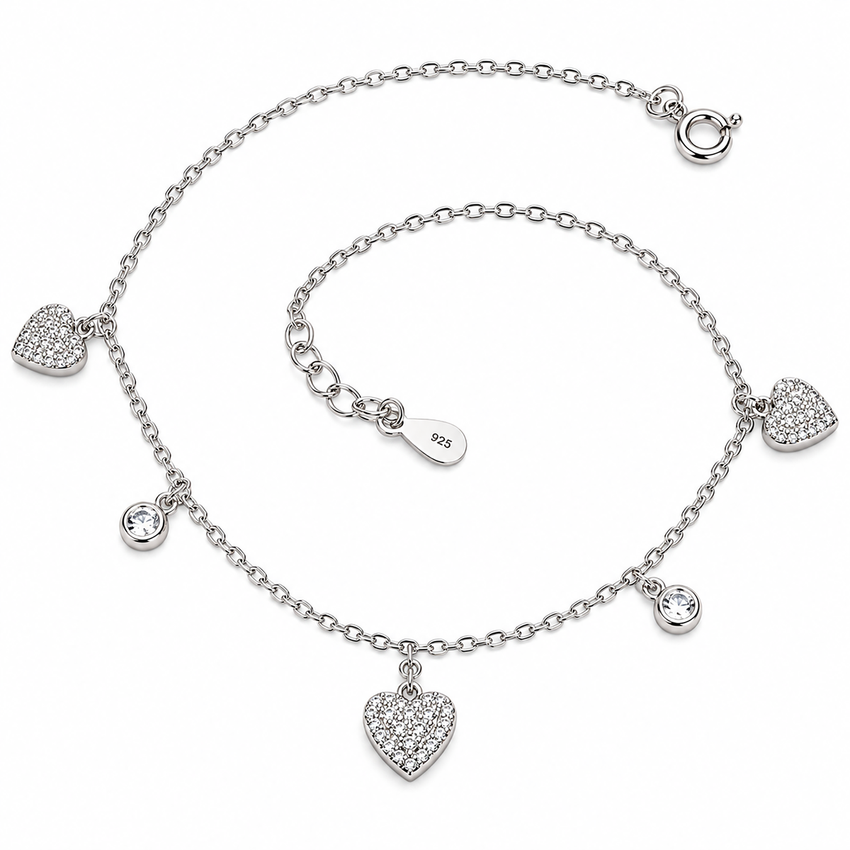 Celeste Heart Charm Anklet
