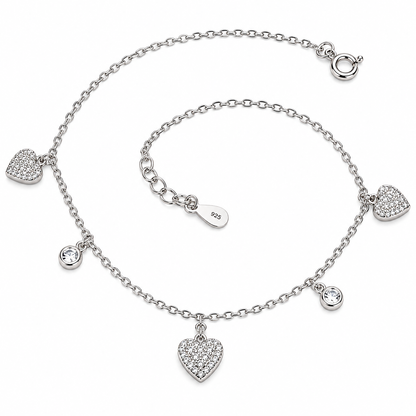 Celeste Heart Charm Anklet