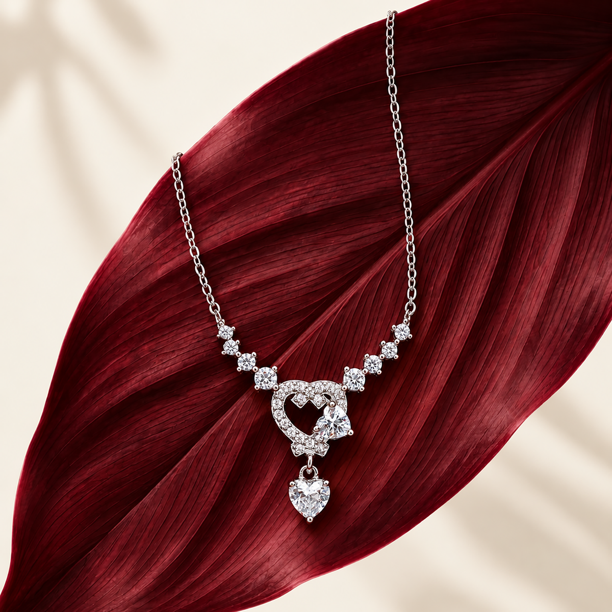 Celestia Heart Drop Necklace