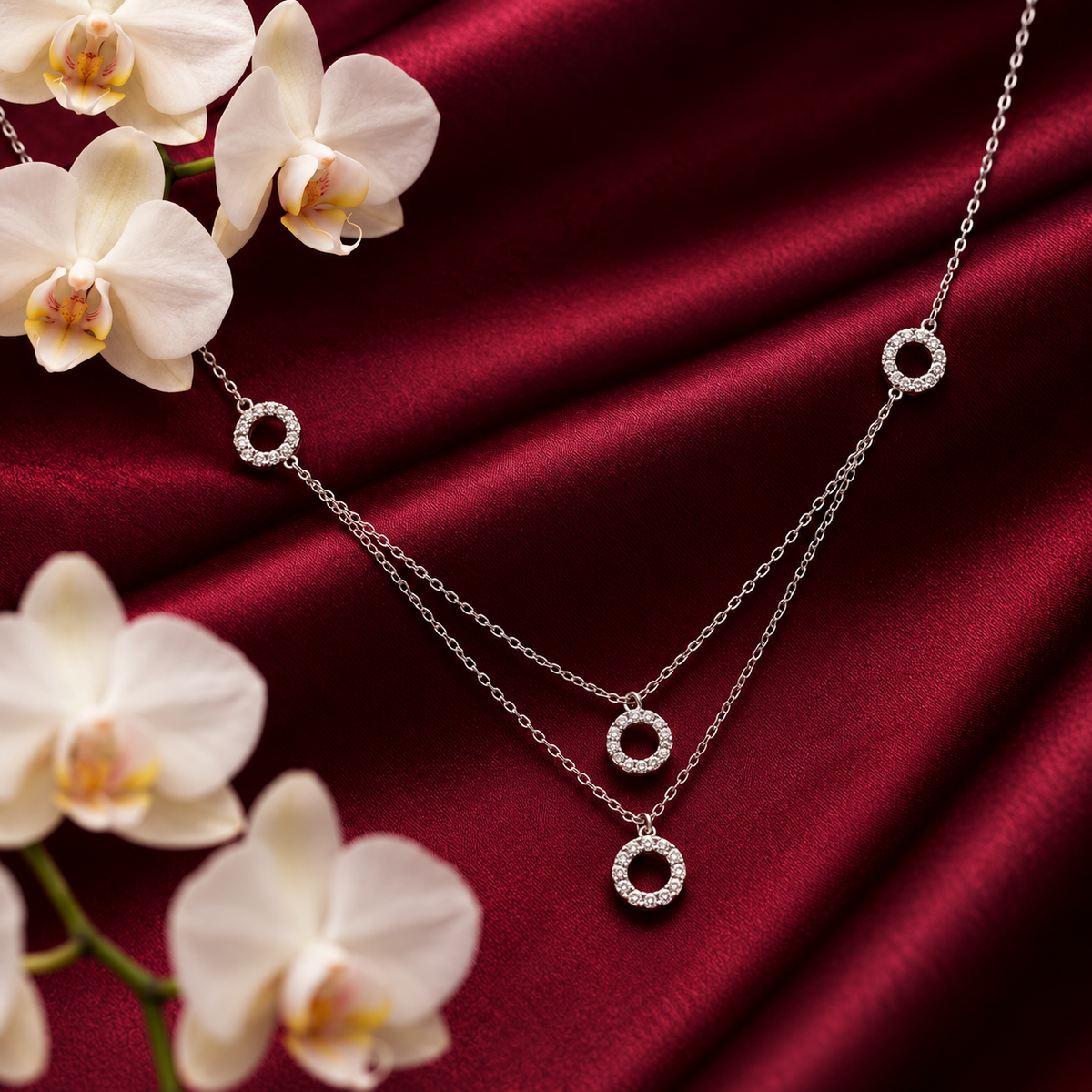 Silvoura Bloom Jewellery combo Set