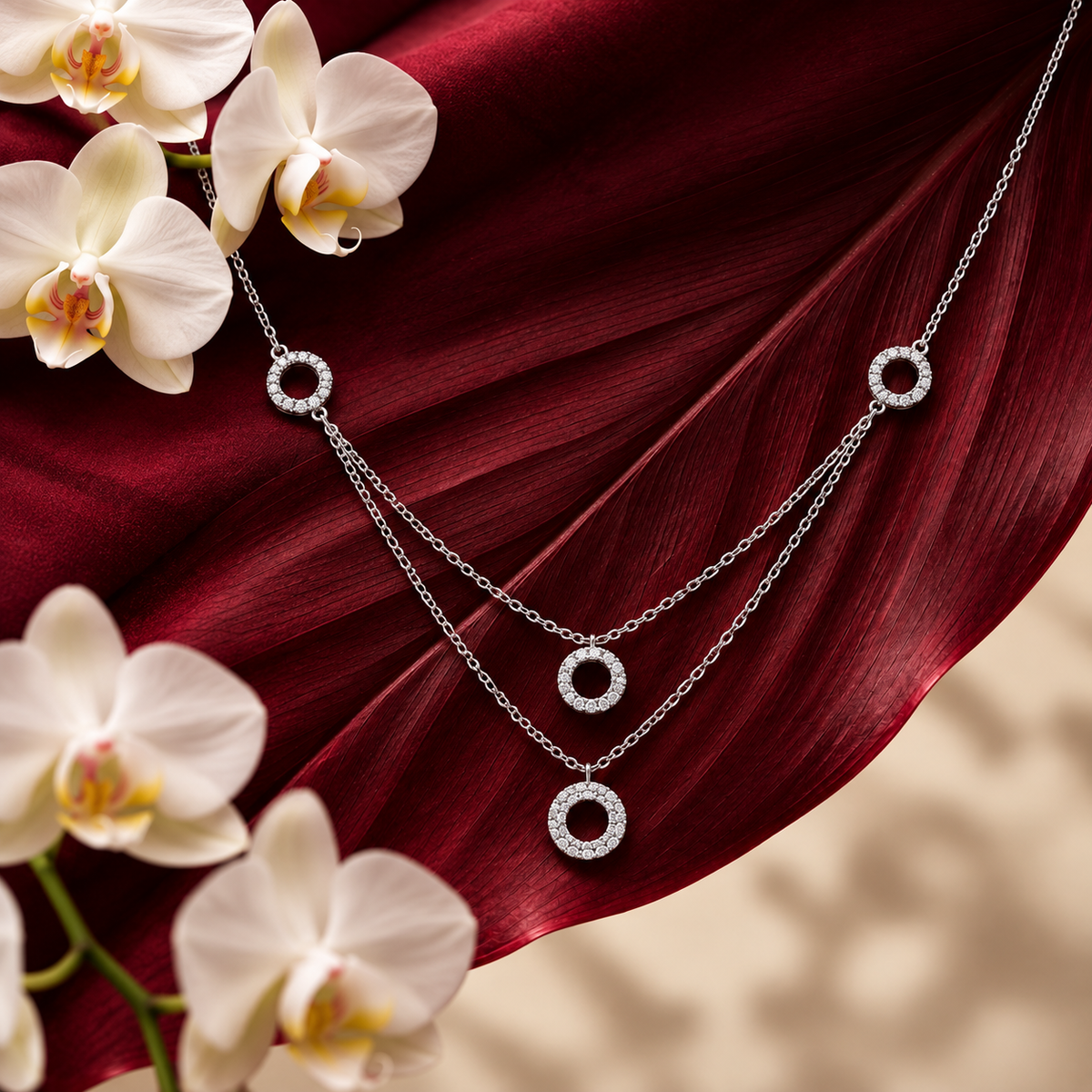 Silvoura Bloom Jewellery combo Set