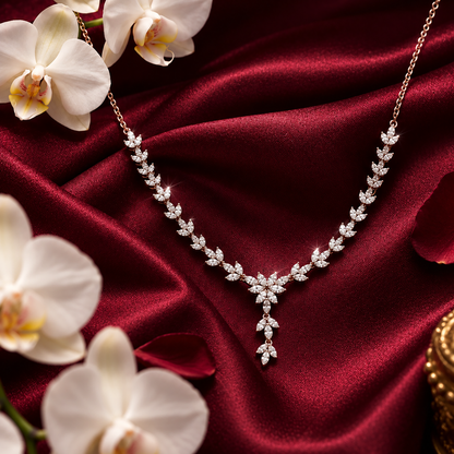 Silvoura Bloom Drop Necklace