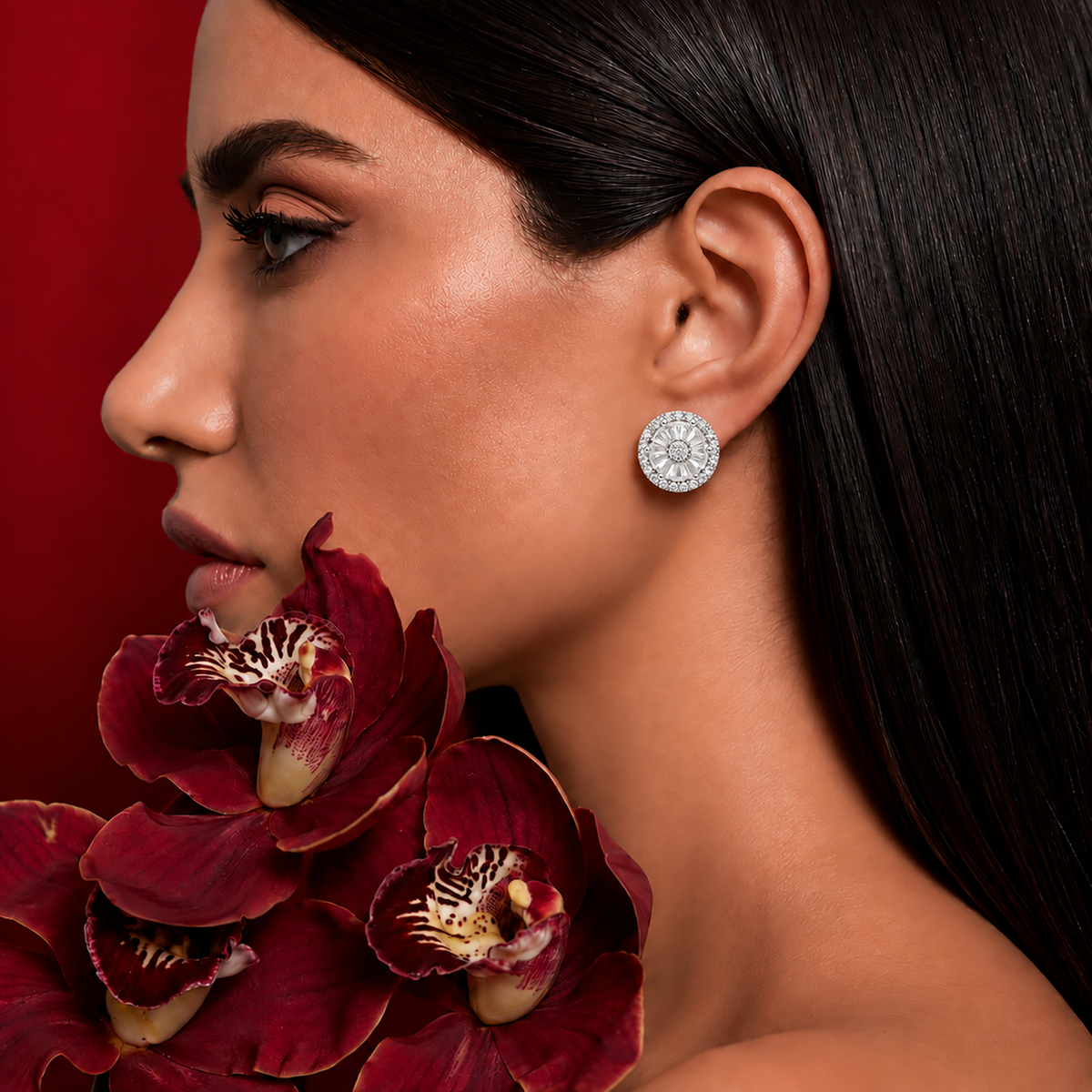 Celestia Radiant Bloom Stud Earrings