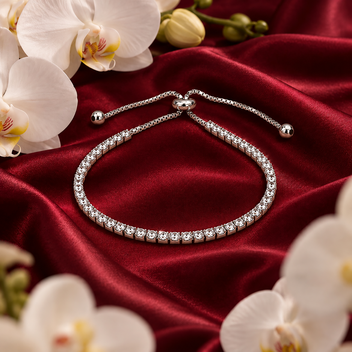 Celestia Tennis Silver Bracelet