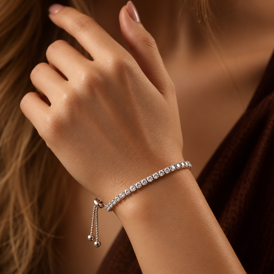 Celestia Tennis Silver Bracelet
