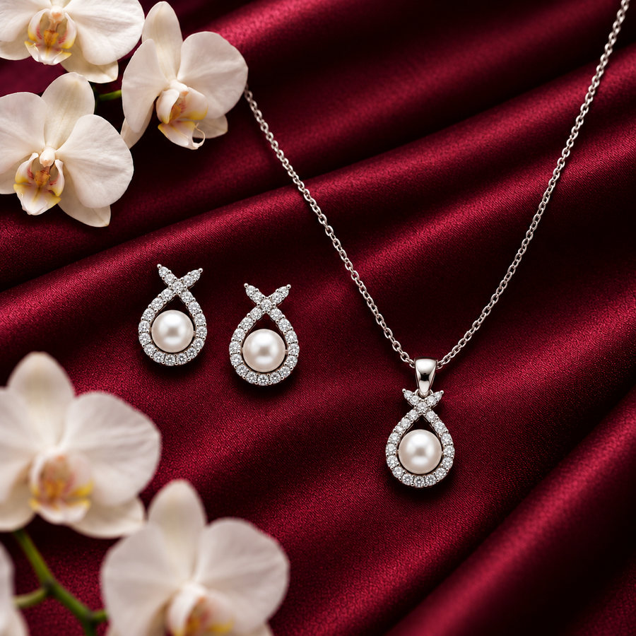 Silvoura Pearl Embrace Pendant
