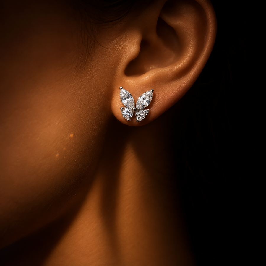 Silvoura  Butterfly Studs