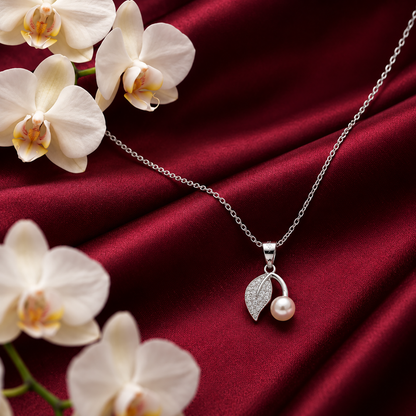 Pearl Leaf Necklace