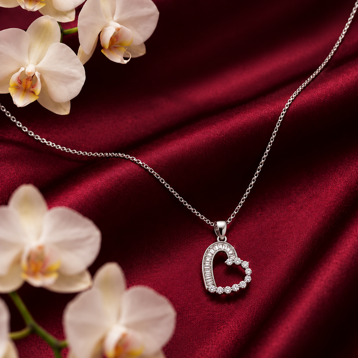 Celestial Heart Drop Necklace