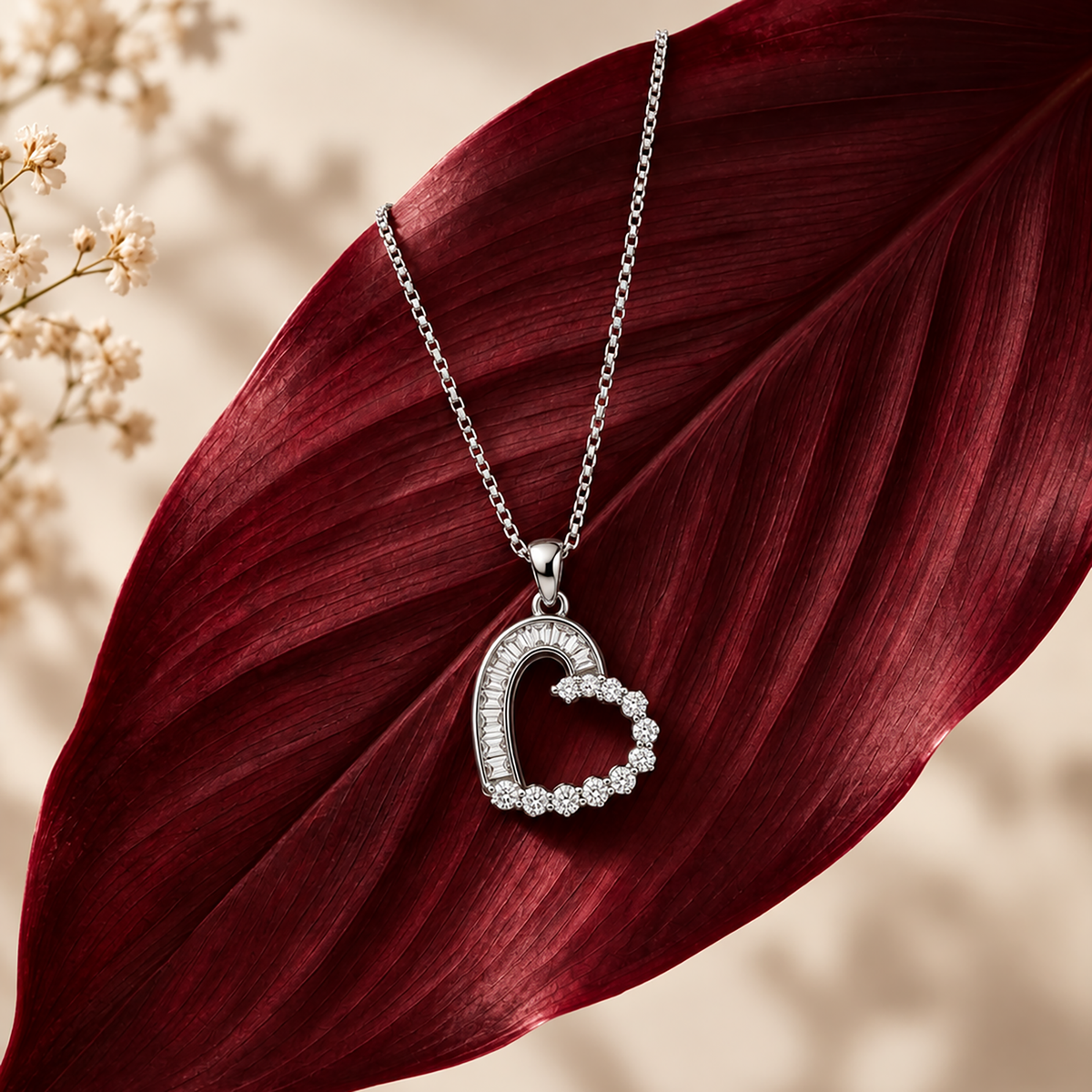 Celestial Heart Drop Necklace