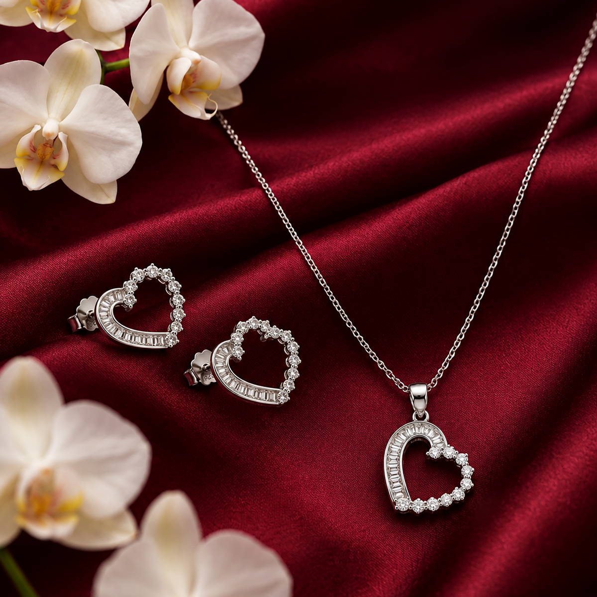 Celestial Heart Drop Necklace