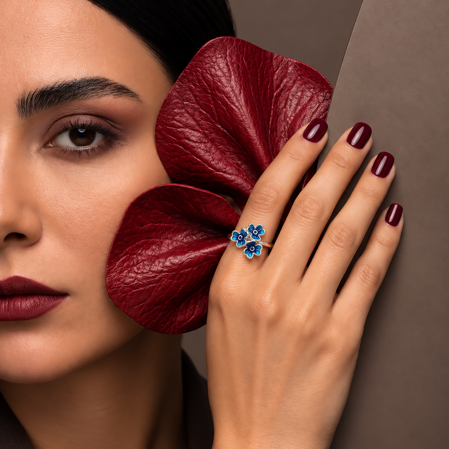 Celeste Azure Bloom Ring