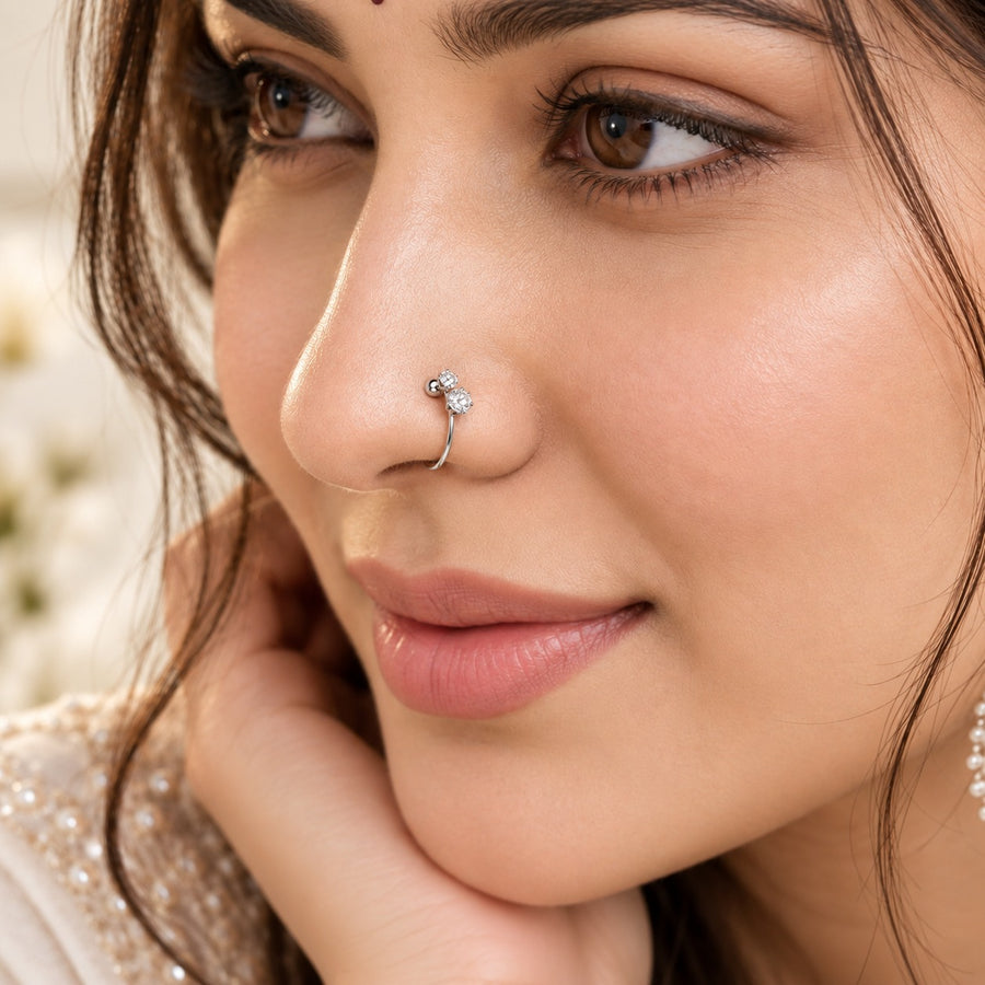 Celeste Twin Spark Nose Ring